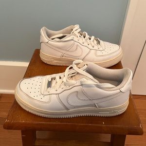 Nike Air Force 1s all white sneakers